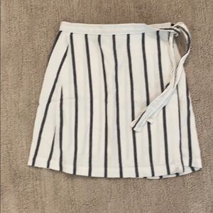 Abercrombie & Fitch striped wrap mini skirt